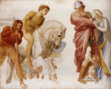  symbolist Oil Painting - Study For Coriolanus symbolist George Frederic Watts